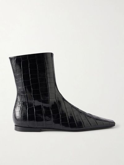 TOTEME Croc-effect leather Chelsea boots