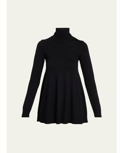 Toteme Flared Wool-Blend Turtleneck Sweater