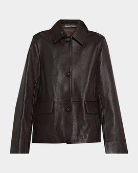 Toteme Garderob Grained Leather Jacket