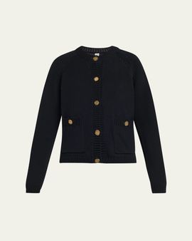 Toteme Hammered Button Knit Cardigan