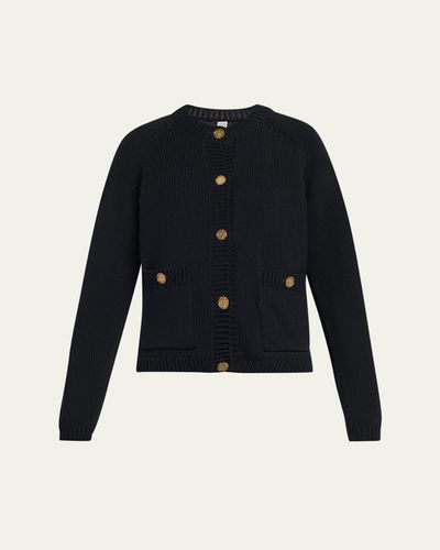 Toteme Hammered Button Knit Cardigan