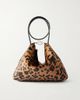 TOTEME Lucky Wristlet leather-trimmed leopard-print calf hair shoulder bag - 1