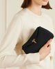 TOTEME Mini T-Lock leather-trimmed woven clutch - 2