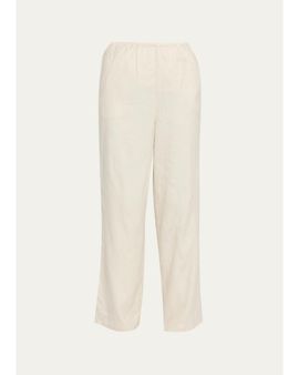 Toteme Monogram Flannel Straight-Leg Trousers