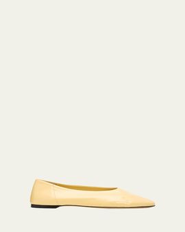 Toteme Naplack Leather Ballerina Flats