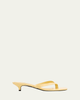 Toteme Naplack Leather Kitten-Heel Sandals - 1