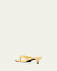 Toteme Naplack Leather Kitten-Heel Sandals - 2