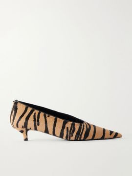 TOTEME Sharp 35 tiger-print calf-hair pumps