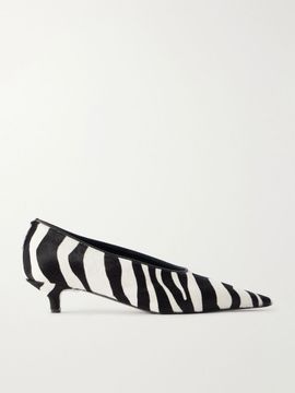 TOTEME Sharp 35 zebra-print calf hair pumps