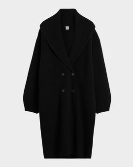 Toteme Shawl-Lapel Double-Breasted Long Cardigan