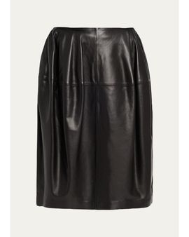 Toteme Short Sculptural Leather Skirt