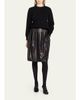 Toteme Short Sculptural Leather Skirt - 2