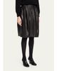 Toteme Short Sculptural Leather Skirt - 4