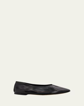 Toteme Slip Nappa Leather Ballerina Flats