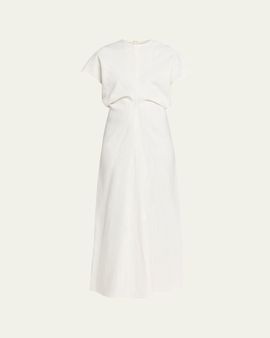 Toteme Slouch Waist Short Sleeve Dress