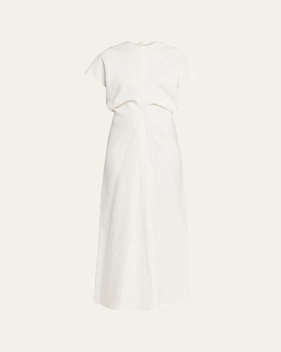 Toteme Slouch Waist Short Sleeve Dress