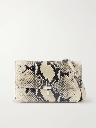 TOTEME T-Lock snake-effect leather shoulder bag