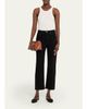 Toteme T-Lock Soft Textured Palmellato Leather Clutch - 9