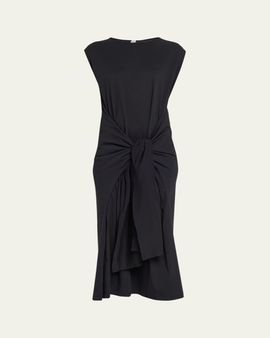 Toteme Tie-Waist Cotton Jersey Dress