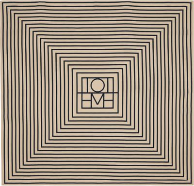 TOTEME TOTEME Beige & Black Signature Monogram Silk Scarf