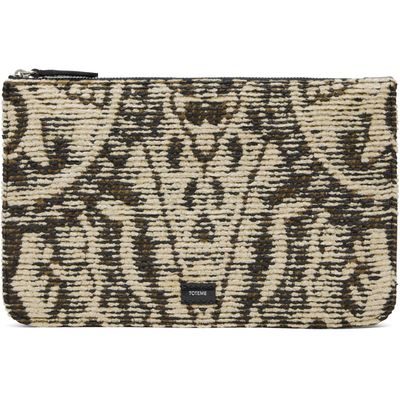 TOTEME TOTEME Beige & Black Threefold Paisley Clutch