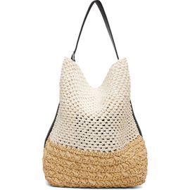 TOTEME TOTEME Beige & Off-White Belted Paper Raffia Tote