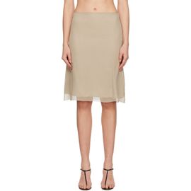 TOTEME TOTEME Beige Chiffon Slip Midi Skirt