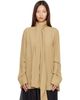 TOTEME TOTEME Beige Draped Scarf Blouse - 1