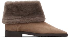 TOTEME TOTEME Beige Fold-Down Shearling Boots