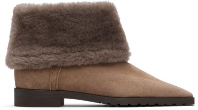 TOTEME TOTEME Beige Fold-Down Shearling Boots