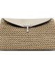 TOTEME TOTEME Beige Mini T-Lock Woven-Leather Clutch - 1