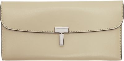 TOTEME TOTEME Beige T-Lock Leather Wallet