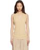 TOTEME TOTEME Beige Twisted Jersey Halter Top - 1