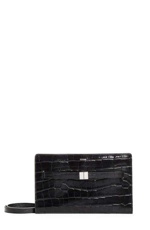 TOTEME TOTEME Belted Croc Embossed Leather Crossbody Bag