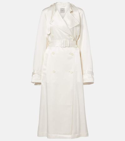 Toteme Toteme Belted double-breasted satin trench coat