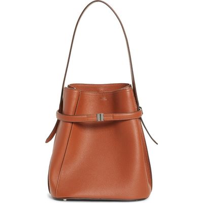 TOTEME TOTEME Belted Grained Leather Bucket Bag