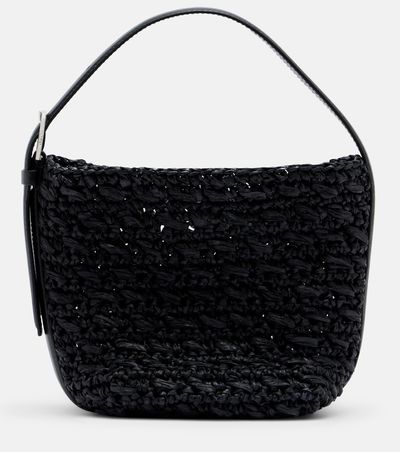 Toteme Toteme Belted Small raffia tote bag