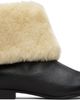 TOTEME TOTEME Black & Beige Downtown Shearling Boots - 1