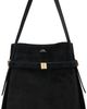 TOTEME TOTEME Black Belted Suede Bucket Bag - 1