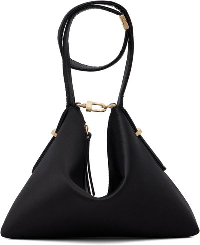 TOTEME TOTEME Black Bevel Satin Wristlet Clutch