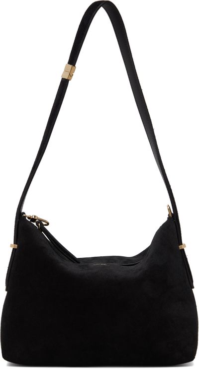TOTEME TOTEME Black Bevel Suede Wristlet Clutch