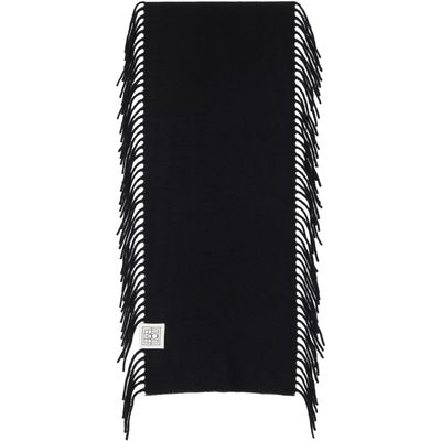 TOTEME TOTEME Black Cashmere Tassel Scarf