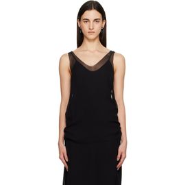 TOTEME TOTEME Black Chiffon Slip Top