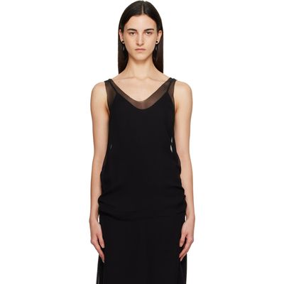 TOTEME TOTEME Black Chiffon Slip Top