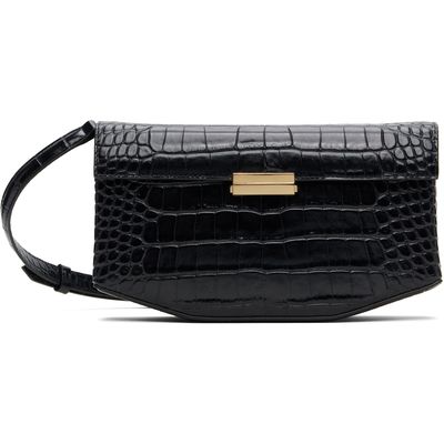 TOTEME TOTEME Black Clip Croco-Embossed Bag