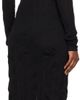TOTEME TOTEME Black Crinkled Knit Long-Sleeve Midi Dress - 3