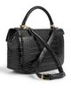 Toteme Toteme Black Croco Embossed Leather Box Bag - 4