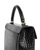 Toteme Toteme Black Croco Embossed Leather Box Bag - 6