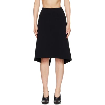 TOTEME TOTEME Black Dipped Knit Midi Skirt
