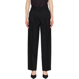 TOTEME TOTEME Black Double-Pleated Tailored Trousers